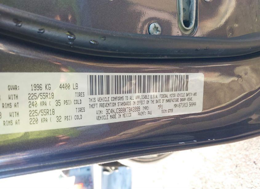 Photo 9 of 2019 Jeep Compass ALTITUDE FWD (VIN 3C4NJCBB8KT843999)