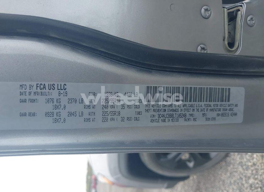 Photo 9 of 2020 Jeep Compass ALTITUDE FWD (VIN 3C4NJCBB8LT105248)