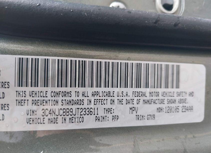 Photo 9 of 2018 Jeep Compass LATITUDE FWD (VIN 3C4NJCBB9JT233611)