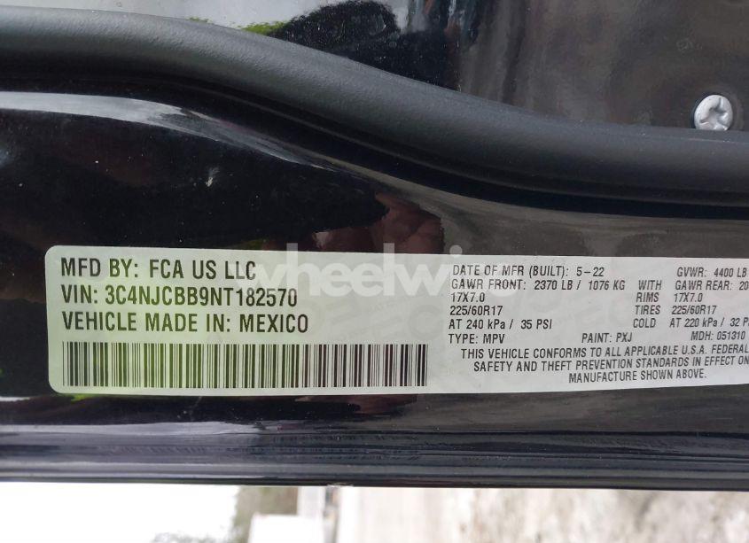 Photo 9 of 2022 Jeep Compass LATITUDE FWD (VIN 3C4NJCBB9NT182570)