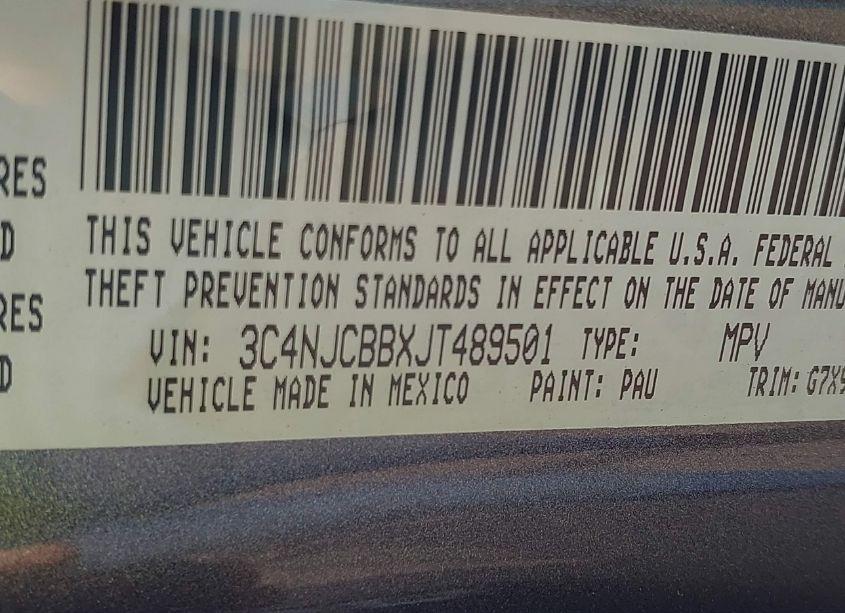 Photo 9 of 2018 Jeep Compass LATITUDE FWD (VIN 3C4NJCBBXJT489501)