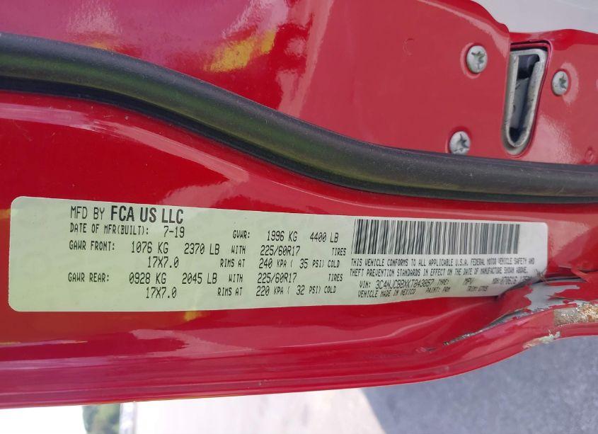 Photo 9 of 2019 Jeep Compass LATITUDE FWD (VIN 3C4NJCBBXKT843857)