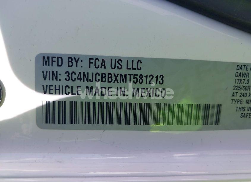 Photo 9 of 2021 Jeep Compass LATITUDE FWD (VIN 3C4NJCBBXMT581213)