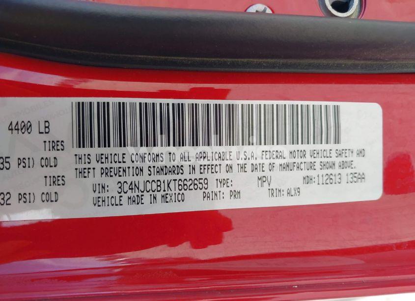 Photo 9 of 2019 Jeep Compass LIMITED FWD (VIN 3C4NJCCB1KT662659)