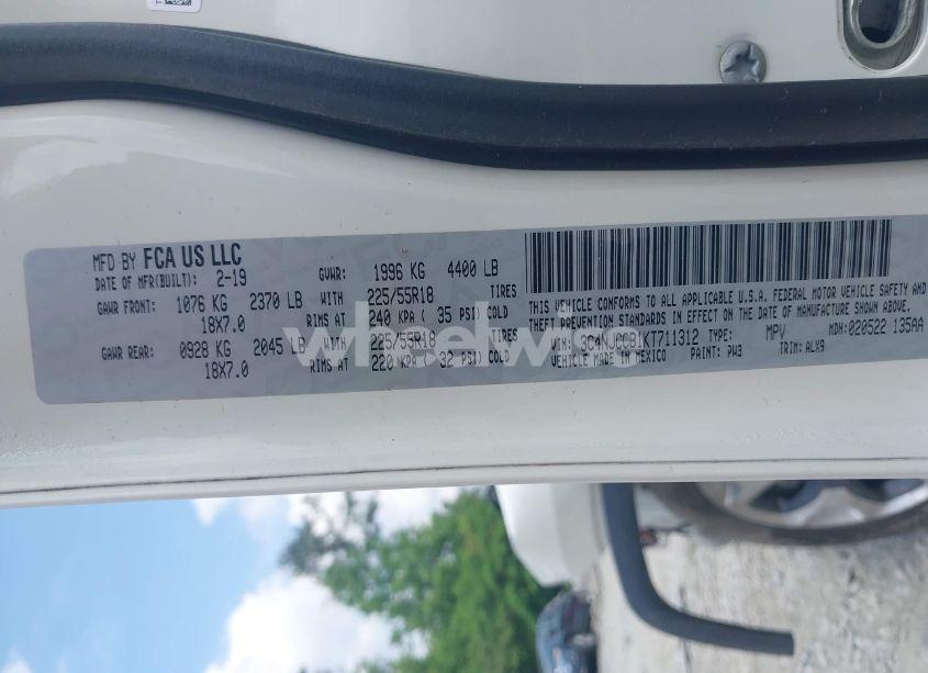 Photo 9 of 2019 Jeep Compass LIMITED FWD (VIN 3C4NJCCB1KT711312)