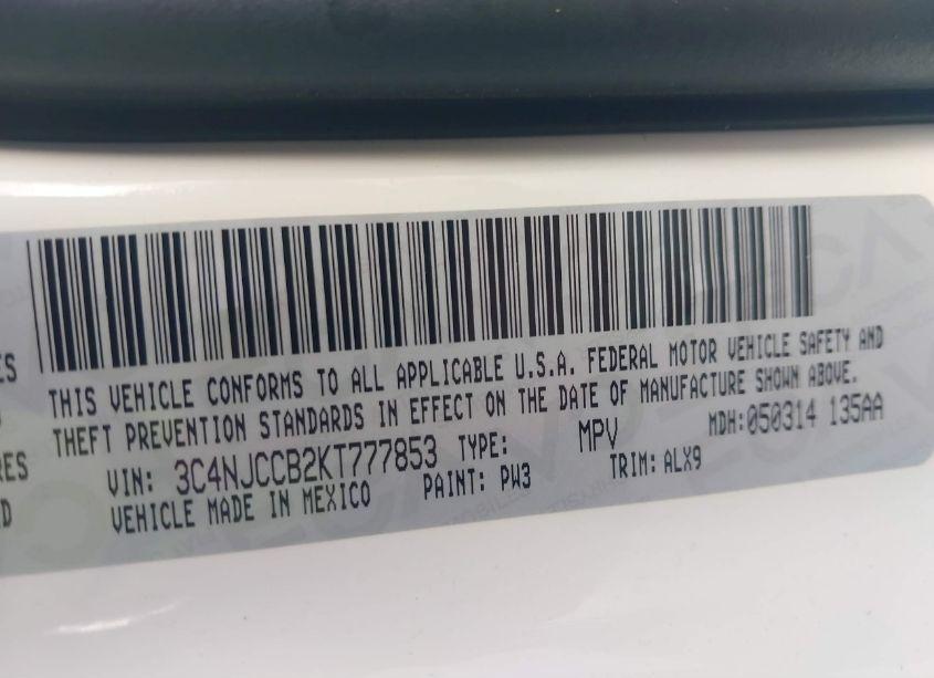 Photo 9 of 2019 Jeep Compass LIMITED FWD (VIN 3C4NJCCB2KT777853)