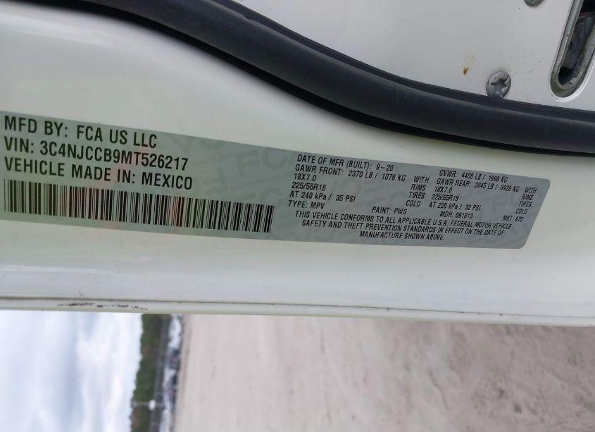 Photo 9 of 2021 Jeep Compass LIMITED FWD (VIN 3C4NJCCB9MT526217)