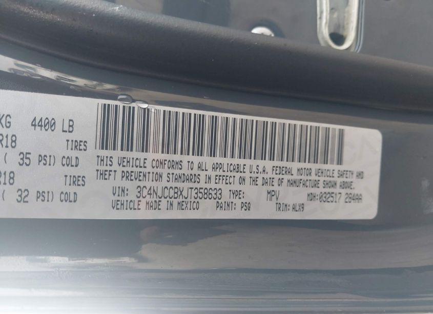 Photo 9 of 2018 Jeep Compass LIMITED FWD (VIN 3C4NJCCBXJT358633)