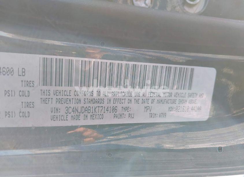 Photo 9 of 2019 Jeep Compass SPORT 4X4 (VIN 3C4NJDAB1KT714106)