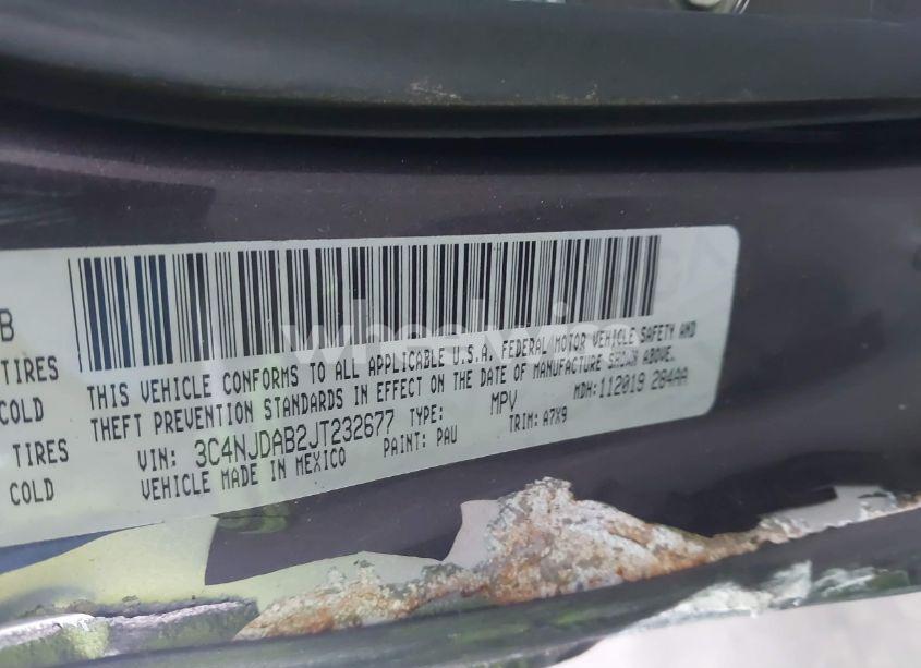 Photo 9 of 2018 Jeep Compass SPORT 4X4 (VIN 3C4NJDAB2JT232677)