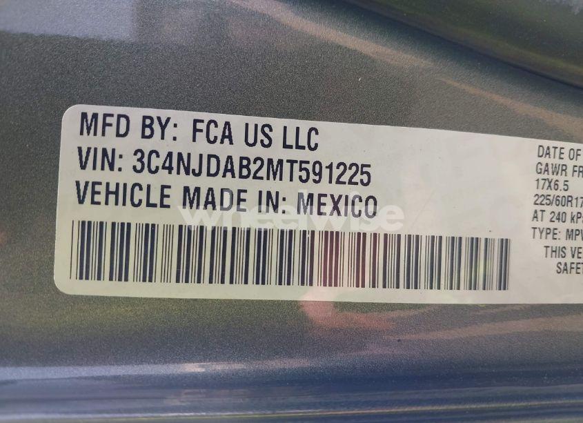 Photo 9 of 2021 Jeep Compass FREEDOM 4X4 (VIN 3C4NJDAB2MT591225)