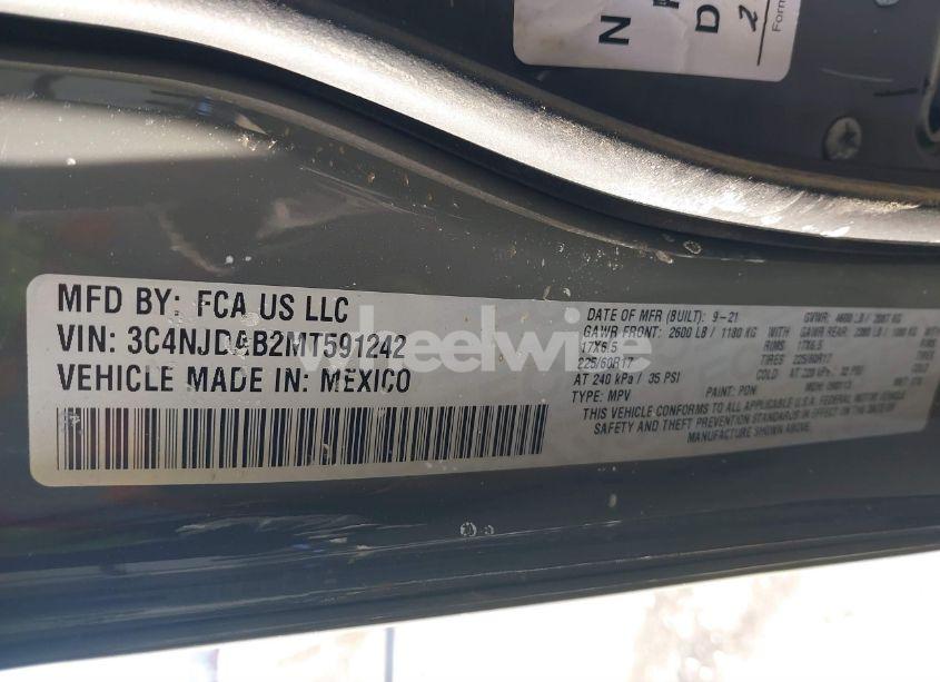 Photo 9 of 2021 Jeep Compass FREEDOM 4X4 (VIN 3C4NJDAB2MT591242)