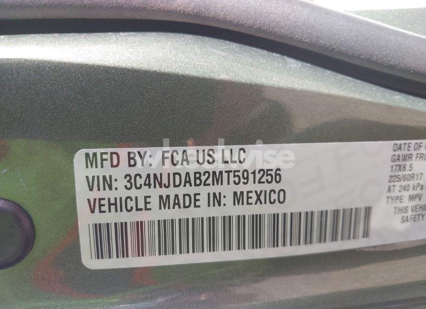 Photo 9 of 2021 Jeep Compass FREEDOM 4X4 (VIN 3C4NJDAB2MT591256)