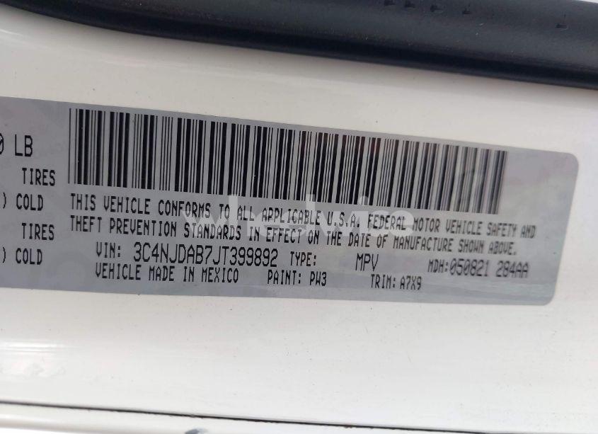 Photo 9 of 2018 Jeep Compass SPORT 4X4 (VIN 3C4NJDAB7JT399892)