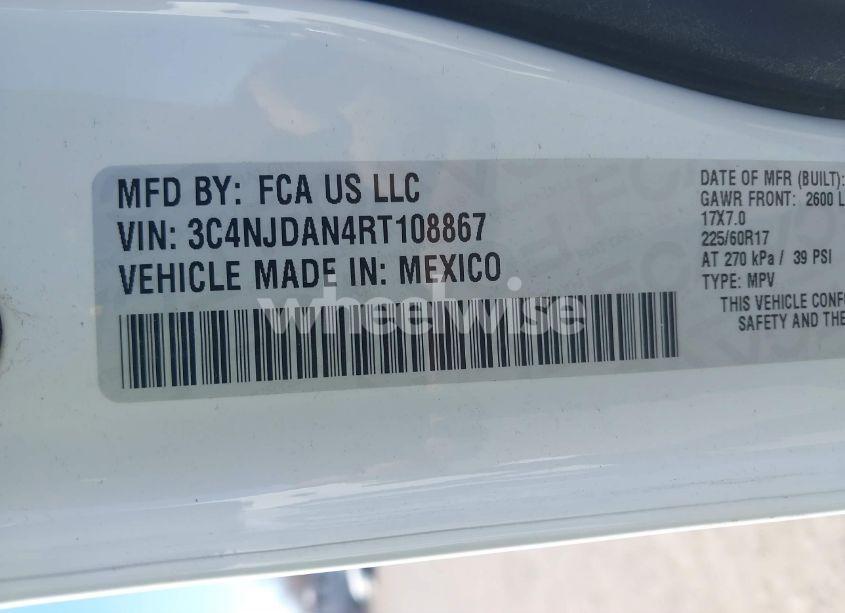 Photo 9 of 2024 Jeep Compass SPORT 4X4 (VIN 3C4NJDAN4RT108867)