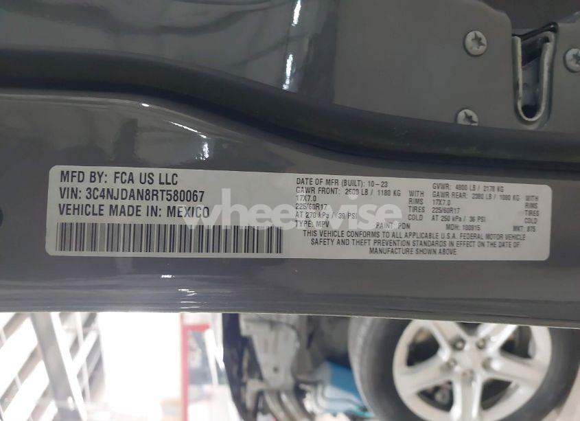 Photo 9 of 2024 Jeep Compass SPORT 4X4 (VIN 3C4NJDAN8RT580067)