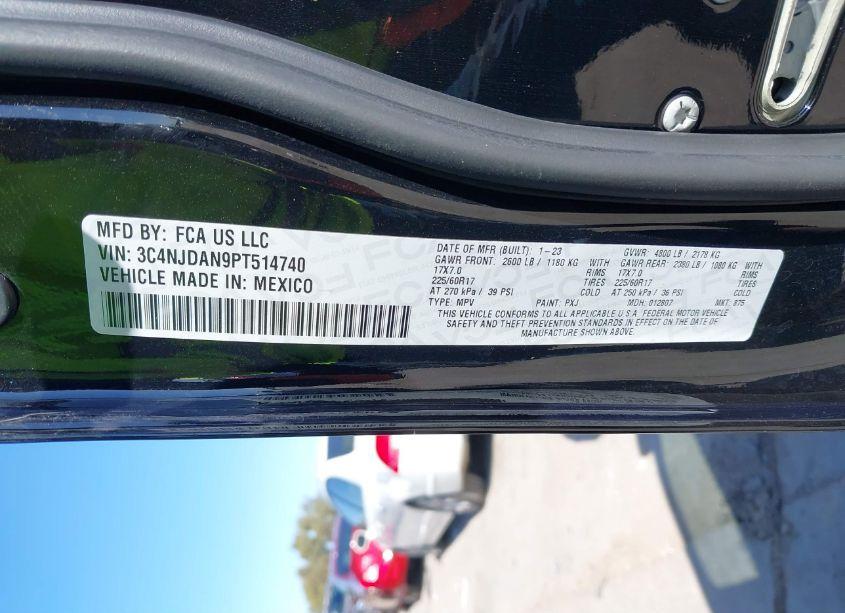 Photo 9 of 2023 Jeep Compass SPORT 4X4 (VIN 3C4NJDAN9PT514740)