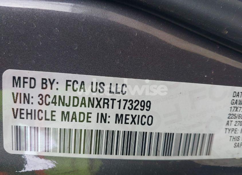 Photo 9 of 2024 Jeep Compass SPORT 4X4 (VIN 3C4NJDANXRT173299)