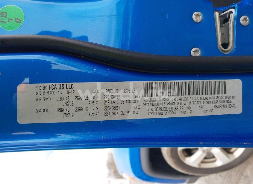 Photo 9 of 2018 Jeep Compass LATITUDE 4X4 (VIN 3C4NJDBB0JT168122)