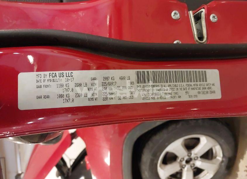 Photo 9 of 2018 Jeep Compass LATITUDE 4X4 (VIN 3C4NJDBB0JT191044)