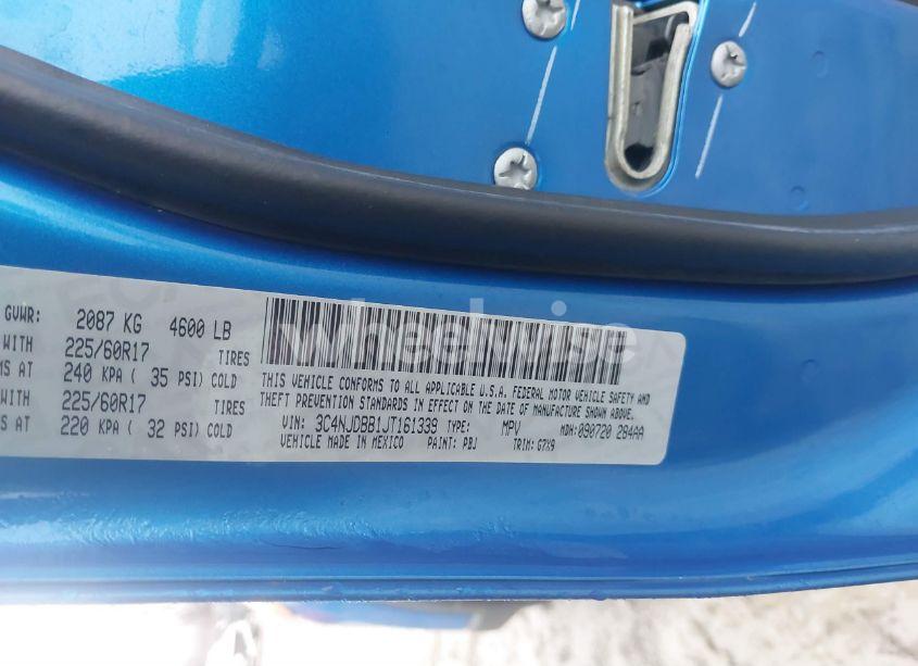 Photo 9 of 2018 Jeep Compass LATITUDE 4X4 (VIN 3C4NJDBB1JT161339)