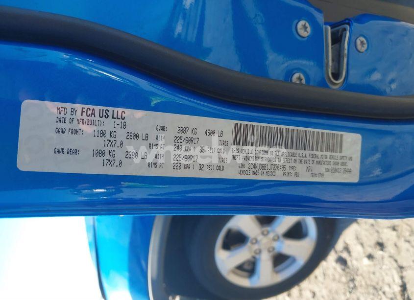 Photo 9 of 2018 Jeep Compass LATITUDE 4X4 (VIN 3C4NJDBB1JT270495)