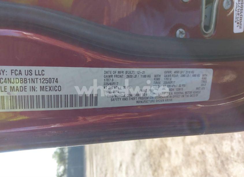 Photo 9 of 2022 Jeep Compass LATITUDE 4X4 (VIN 3C4NJDBB1NT125074)