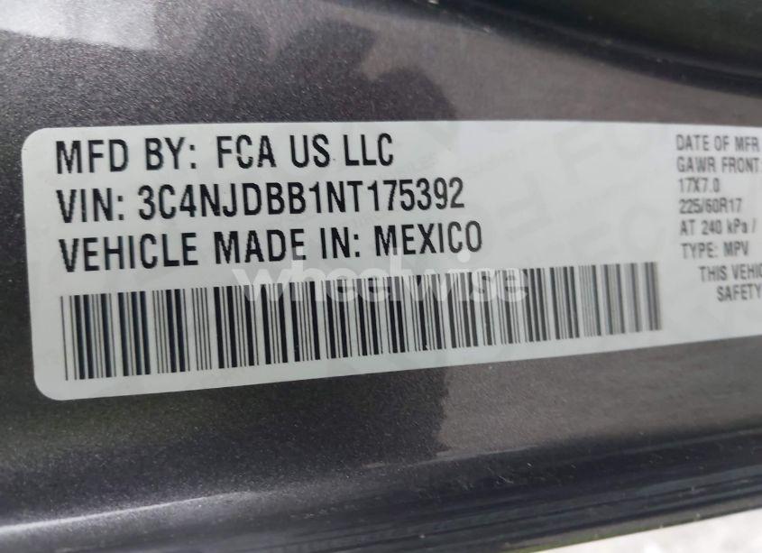 Photo 9 of 2022 Jeep Compass LATITUDE 4X4 (VIN 3C4NJDBB1NT175392)