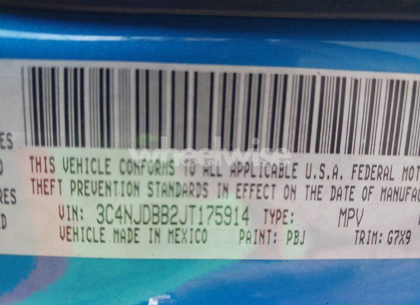 Photo 9 of 2018 Jeep Compass LATITUDE 4X4 (VIN 3C4NJDBB2JT175914)