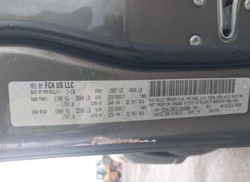 Photo 9 of 2018 Jeep Compass LATITUDE 4X4 (VIN 3C4NJDBB3JT283880)
