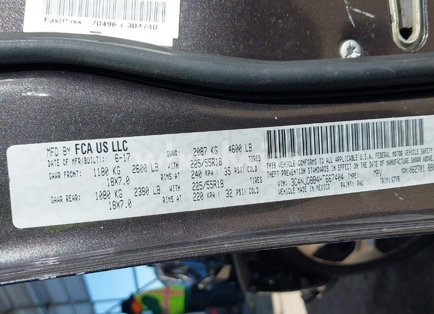 Photo 9 of 2017 Jeep New COMPASS LATITUDE 4X4 (VIN 3C4NJDBB4HT667404)