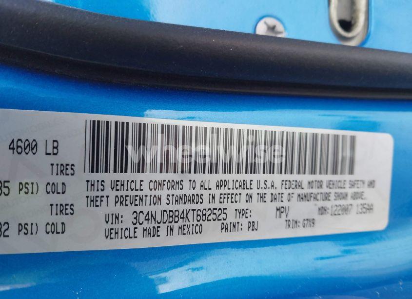 Photo 9 of 2019 Jeep Compass ALTITUDE 4X4 (VIN 3C4NJDBB4KT682525)