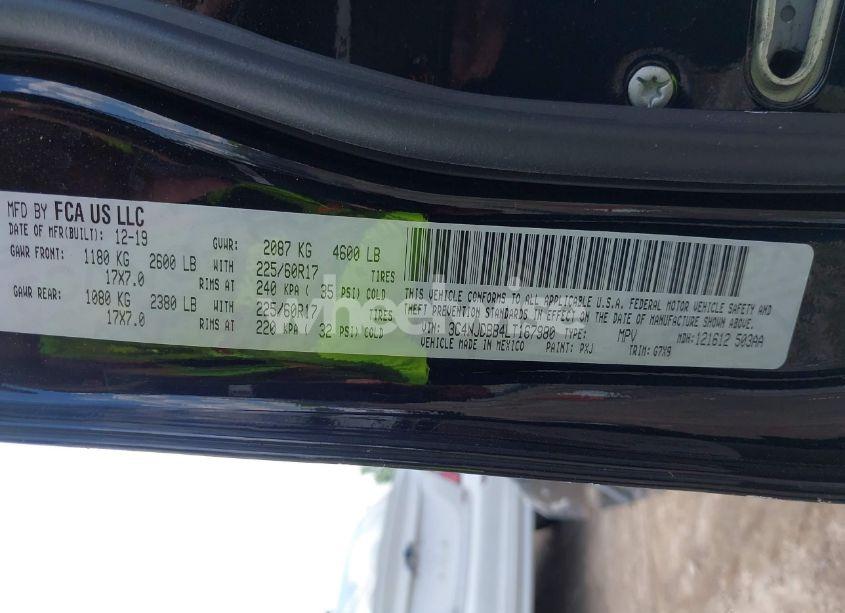 Photo 9 of 2020 Jeep Compass LATITUDE 4X4 (VIN 3C4NJDBB4LT167980)