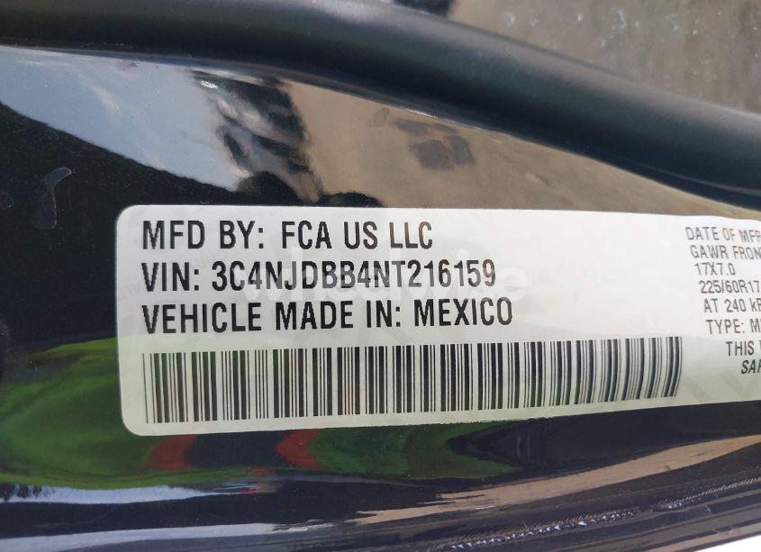 Photo 9 of 2022 Jeep Compass LATITUDE 4X4 (VIN 3C4NJDBB4NT216159)