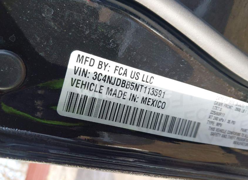 Photo 9 of 2022 Jeep Compass LATITUDE 4X4 (VIN 3C4NJDBB5NT113591)