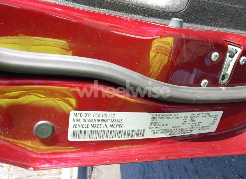 Photo 9 of 2022 Jeep Compass LATITUDE 4X4 (VIN 3C4NJDBB5NT183348)