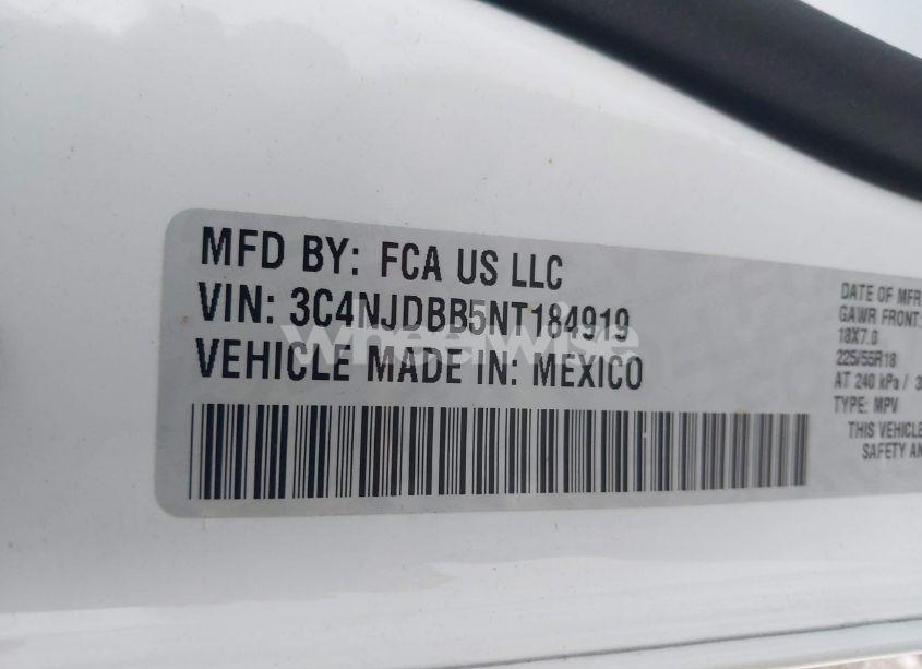 Photo 9 of 2022 Jeep Compass ALTITUDE 4X4 (VIN 3C4NJDBB5NT184919)