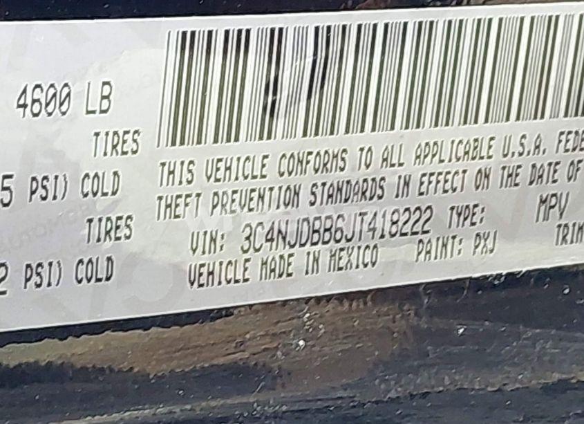 Photo 9 of 2018 Jeep Compass LATITUDE 4X4 (VIN 3C4NJDBB6JT418222)