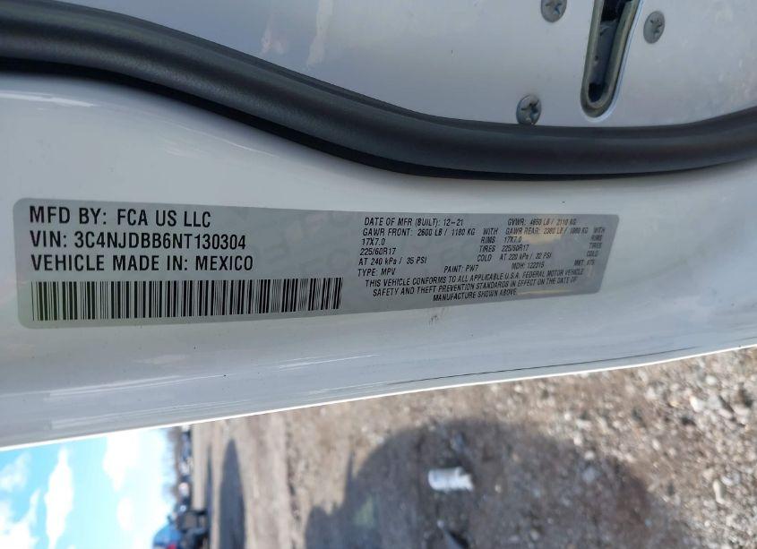 Photo 9 of 2022 Jeep Compass LATITUDE 4X4 (VIN 3C4NJDBB6NT130304)