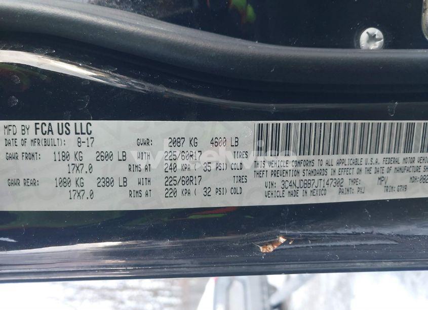 Photo 9 of 2018 Jeep Compass LATITUDE 4X4 (VIN 3C4NJDBB7JT147302)