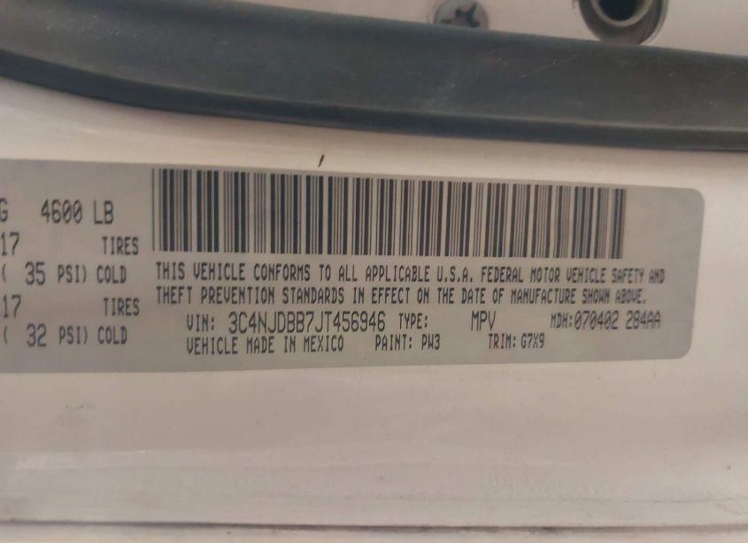 Photo 9 of 2018 Jeep Compass LATITUDE 4X4 (VIN 3C4NJDBB7JT456946)