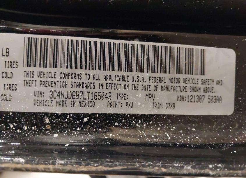 Photo 9 of 2020 Jeep Compass LATITUDE 4X4 (VIN 3C4NJDBB7LT165043)