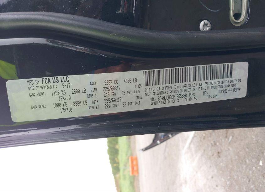 Photo 9 of 2017 Jeep New COMPASS LATITUDE 4X4 (VIN 3C4NJDBB8HT665588)