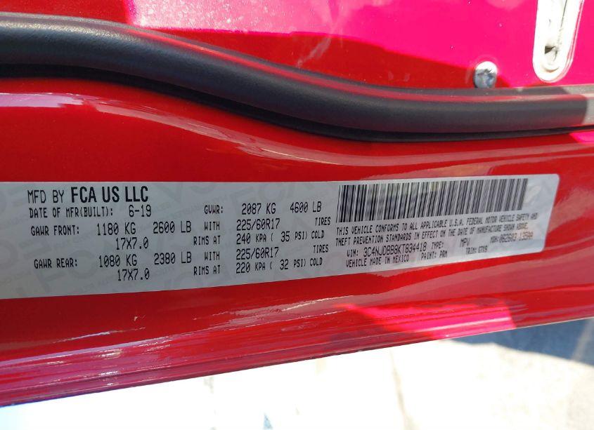 Photo 9 of 2019 Jeep Compass LATITUDE 4X4 (VIN 3C4NJDBB8KT834418)