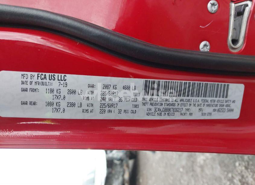 Photo 9 of 2019 Jeep Compass LATITUDE 4X4 (VIN 3C4NJDBB8KT836217)