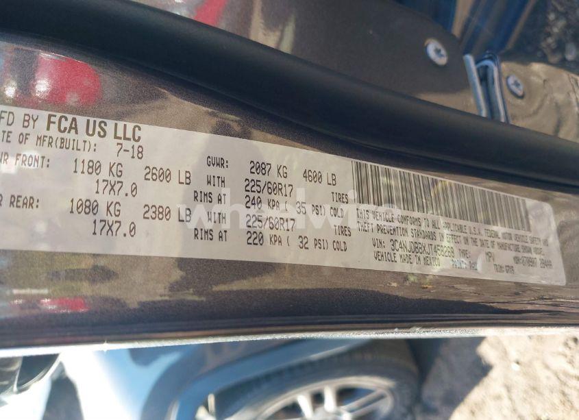 Photo 9 of 2018 Jeep Compass LATITUDE 4X4 (VIN 3C4NJDBBXJT458268)