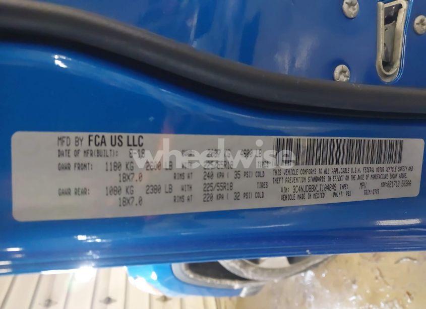 Photo 9 of 2020 Jeep Compass LATITUDE 4X4 (VIN 3C4NJDBBXLT104849)