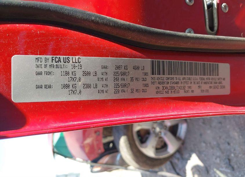 Photo 9 of 2020 Jeep Compass LATITUDE 4X4 (VIN 3C4NJDBBXLT143182)