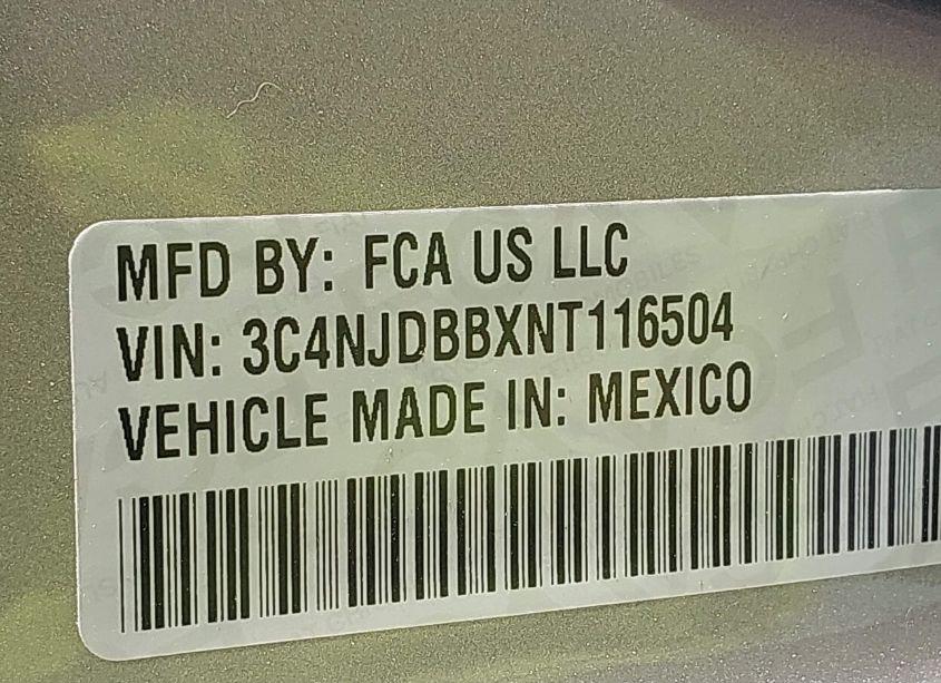 Photo 9 of 2022 Jeep Compass LATITUDE 4X4 (VIN 3C4NJDBBXNT116504)