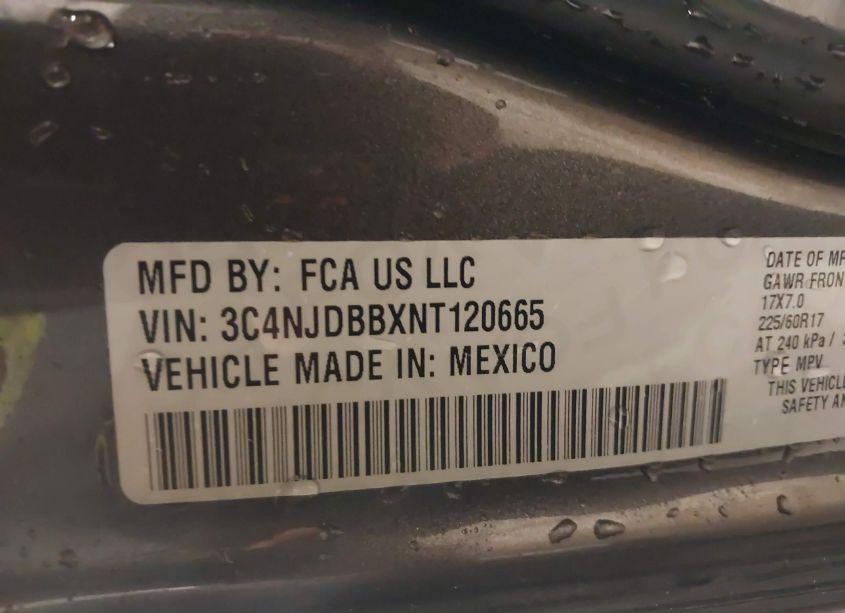 Photo 9 of 2022 Jeep Compass LATITUDE 4X4 (VIN 3C4NJDBBXNT120665)